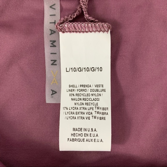 VITAMIN A NWT Jaydah Bikini Set in Tea Rose Large - Picture 10 of 12